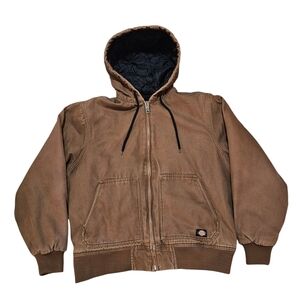 Vintage Dickies Brown Canvas Hooded Work Jacket